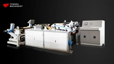 Máquina de estampagem e corte de eixo único de papel de folha de alumínio