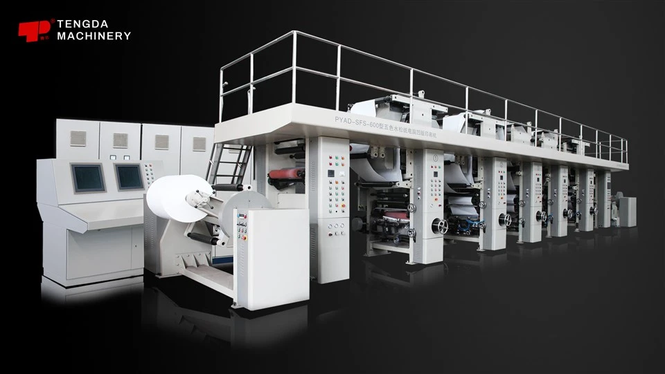 Máquina de impressão de rotogravura de alta velocidade de papel